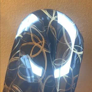 Chic Black and Gold Patterned Scarf